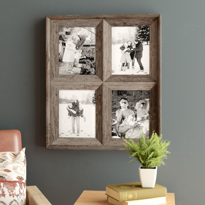 Loon Peak Ashbaugh Rustic Reclaimed Barn Wood Collage Picture Frame